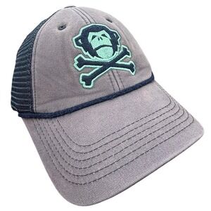 Howler Brothers Gray Mesh Back Trucker Cap Hat Monkey Skull Crossbones